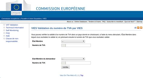 Vérifier un numéro de TVA (système VIES) 